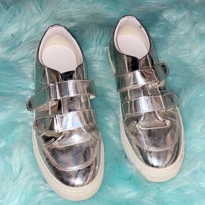 Zara metallic sneakers